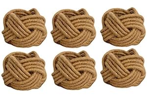 Kaizen Casa Jute Serviettenring Serviettenhalter Servietten Dekoring Hochzeit und Party Grün Sahne