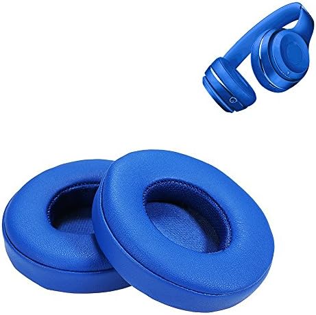 Replacement Ear Pads for Beats Solo 2 and Solo 3 wireless Headphones Ear Pad Memory Foam Ear Cushion Cover for Beats Solo 2.0/3.0 Wireless On Ear Headphones (Blue)