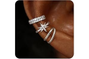 MILACOLATO Ear Cuff Pendientes Dorados Mujer Pendientes Oreja sin Agujero Helix Cartilago Faux Piercing Oreja Ajustable Ear Cuffs Joyas sin Agujeros