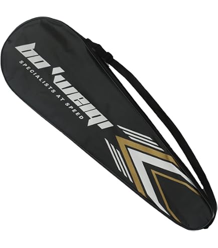 Sac à Bandoulière Pour Raquette De Badminton DOLITY – En Polyester, 69x22 Cm, Léger, Pour 2 Raquettes (noir/argent)