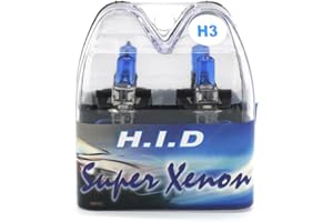 Bynome h3 PK22S led headlight bulb halogen 5500k bright white Low Beam Fog light 150% More Brightness Replacement 55W Bulb,Pack of 2,DC12V (H3)