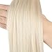 100 Strands 18" 20" 22" Pre Bonded U Tip Human Hair Extensions Keratin Nail Remy Hair Straight Long for Women Beauty, 18"-50g, #60 Platinum Blonde
