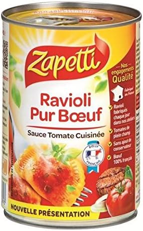 Zapetti pure beef ravioli 1/2 400g - ( Unit Price ) - Zapetti ravioli pur boeuf 1/2 400g