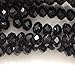 Produktbild 100 x Kristall Quarz Facettiert Rondelle Perlen 5040–3 x 4 mm schwarz – A7102