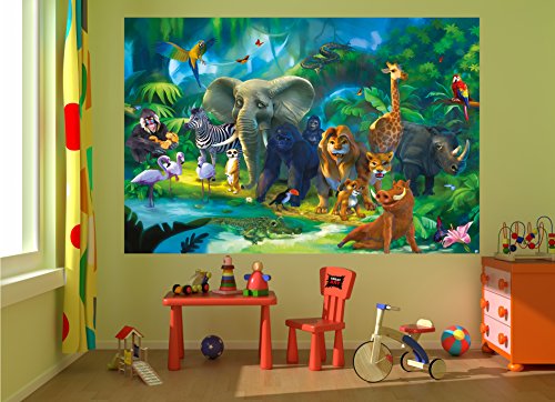 Fototapete Safari Wand-dekoration – Wandbild Dschungel Poster-Motiv by GREAT ART (210 x 140 cm) - 8