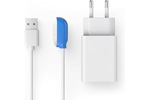 MULTIM Caricatore Magnetico a clip per GPS Pet Compatibile con Tractive Localizzazione in Tempo Reale in Tutto il Mondo Base di Ricarica USB di Ricambio con Adattatore di Alimentazione da 5 V