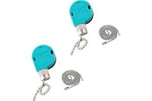 NAISIDIER Interrupteur de ventilateur de plafond, 3 vitesses 4 fils Extension de la chaîne de traction avec connecteur Basculement de ventilateur Commutateur de mur Commande de la chaîne de traction pour le