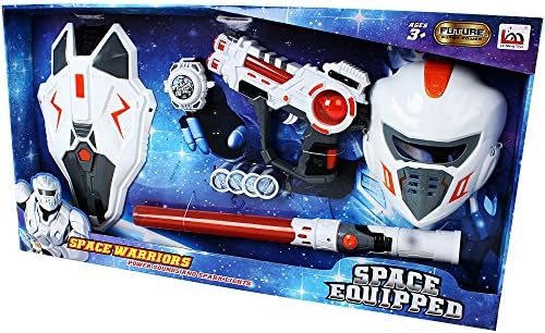 Star war Abenteuer Set with Laser sword Laserpistole Shooter Mask und Shield sowie Catapult mit Discs zum Dress up 9 piece