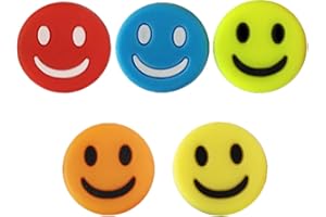 GZXYUAN 5 szt. tłumik rakiety silikonowe amortyzatory kolorowa rakieta amortyzator uśmiech amortyzatory twarz amortyzatory akcesoria tenisowe dla tenisistów