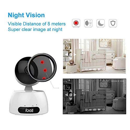 IP-Cameraibell-Wireless-Indoor-CCTV-Camera-for-Home-Surveillance-Security-720P-HD-Quality-and-Video-Stream-Indoor-Wifi-Camera-Night-Vision-Motion-Detection-Remote-Control-with-PanTiltZoom-Two-Way-Audi
