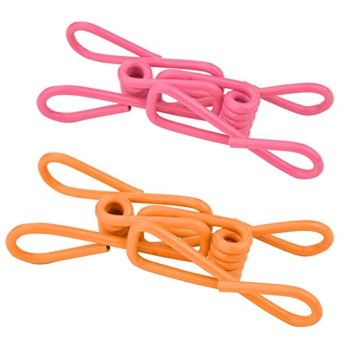 SUMERSHA Packung Mehrzweck Wäscheleine Wäscheklammern Dienstprogramm Clips Stahldraht -Clips Clothes Pegs Zufällige Farbe30 Stk. - 6
