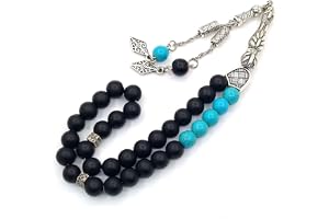 Radband, Tesbih Tasbih Tespih Misbaha Subha 33, 27 cm, muslimskt islamiskt radband, böner, tillbehör, 8 mm, halvädelsten, tur