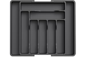 feyiubmen Portaposate per cassetti, portaposate espandibile per cassetti Cutlery Cucina, portaposate regolabile, posate spoon forchette coltello in plastica