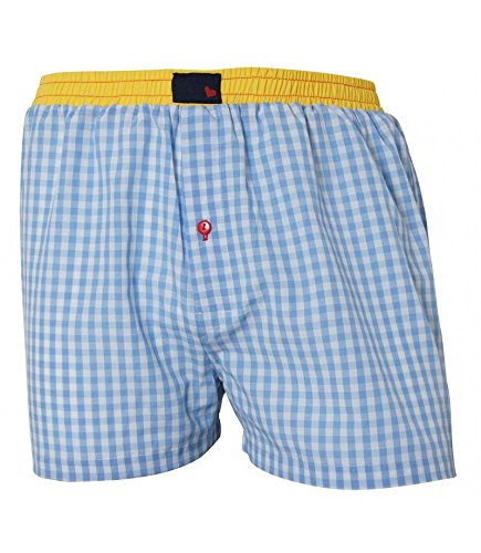 Preisvergleich Produktbild Boxershorts "Karos" blau / weiß Grösse L