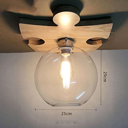 yxhflo Creative Brief about the nordic logs wooden living room ceiling light wooden bedroom personality lights lights, wooden ceiling lamps Deckenleuchten,The honey peach)