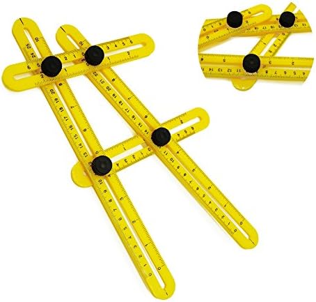 Angle-izer Template Tool, Multi-Angle Measuring Ruler, General Angleizer Template Ruler for Handymen Builders Craftsmen