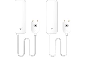 Luminea Home Control Wasserwarner: 2er-Set WLAN-Wassermelder, externer Sensor, App, 2 J. Batterielaufzeit (Elesion Wassermelder, Wasserwarnmelder, Feuchtigkeitsmelder)