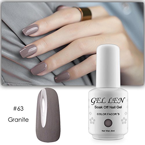 Gellen auflösbarer Nagellack Shellac UV Led nagellack Farblack 8ml 63 grau