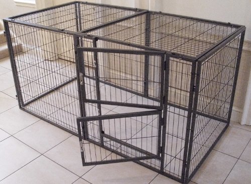 MargotheDog Puppy Pen Dog Crate 120cm x 60cm with roof (2018)