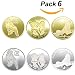 Produktbild QZY 6 Pack Gold Gedenkmünze Sexy Vintage Kunst Mann Frau Geschenk Sammlung Vorspiel Requisiten