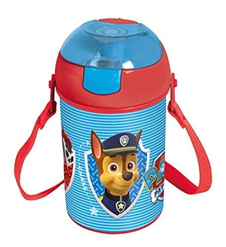 Paw Patrol Pop Up Water Bottle Flask with Neck Cord for Easy Carry Paw Patrol Pop Up Water Bottle Flask with Neck Cord for Easy Carry