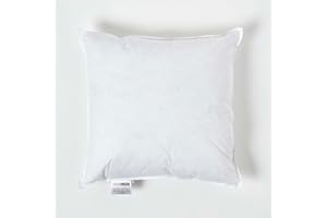 HOMESCAPES Luxury Duck Feather Cushion Inserts 45cm x 45cm (18 x 18”) Perfect Bounce Back and Down-Proof Cover, Generously Filled Inner Pads Fillers, Hypoallergenic, RDS Certified, Machine Washable