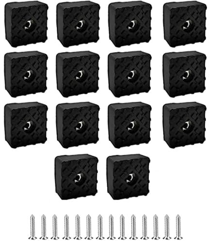 Piedini Per Sedie Quadrati 14 Gommini Antiscivolo 30x30mm Per