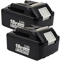 VANON 2Stück 5,5 Ah BL1850 Li-Ionen-Ersatzakku für Makita 18V akku Kompatibel mit BL1850 BL1850B BL1860B BL1860 BL1840B…