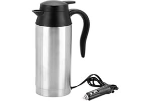 Yunxwd Portable 750ml 24V Travel Car Truck Kettle Water Heater Bottle for Tea Coffee Drinking for Outdoor Travel Self-driving Car Lorry Truck