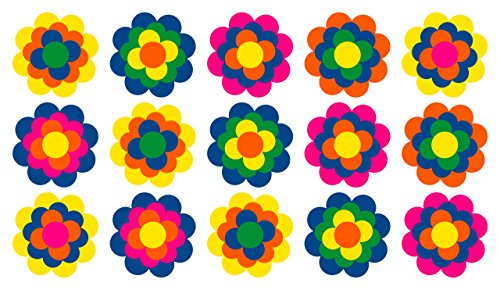 85 Prilblumen Aufkleber Maxiset in 5 Größen, Retro Style 70er Jahre Kult, Wandsticker - 4