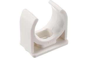 sourcing map PVC Agua Tubería 20mm Abrazaderas Clips, para 20mm/0,79 Pulgadas OD TV Bandejas Tubería Manguera Colgador Soporte Pex Tubería, 30uds