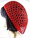 THICK HAIR NETS ELASTICATED SNOOD 1940s STYLE ONE SIZE FITS ALL (Red)