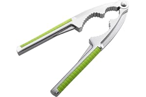 BESTONZON Nut Crackers,Walnut Cracker,nut Opener with 2- Rubber Grips,Suitable for Walnuts, Pecan Nuts, Hazelnuts, Almonds, Brazil Nuts Or Other Nuts