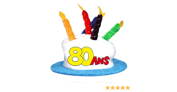 Chapeau Gateau Anniversaire 80 Ans Amazon Fr Jeux Et Jouets