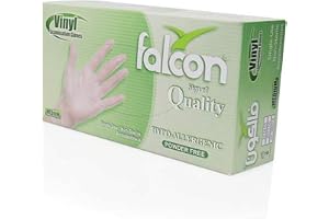 Falcon Vinyl Gloves - Clear Powder Free (M)