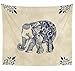 Produktbild xkjymx Dekorative Wand Hintergrund Wand Quadrat Tapisserie Tapisserie Strandmatte verlässt kleinen Elefanten 130 * 150