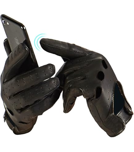 Gants De Conduire En Cuir Sans Doublure Et Respirant Pour Homme Style Vintage Souple à Trou Articulation En Gris Taille S - Auto