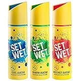 Set Wet Deodorant Spray Perfume, 150ml (Cool, Charm and Mischief Avatar, Pack of 3)