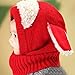 Cute Winter Baby Kids Girls Boys Warm Knit Woolen Coif Hood Collar Scarf Caps Hats (Red)