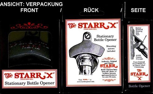 Wandflaschenöffner „OPEN BOTTLE HERE“ orig. STARR-X aus den USA - 3