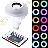 RGBW LED-Lampen mit integriertem Stereo-Sound Bluetooth-Lautsprecher, vergleichbar mit einer 50 Watt Halogenlampe, bringt Ihnen fantastischen Licht- und Audio-Musikgenuss.