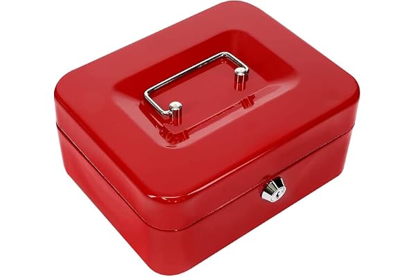 Kippen 10033R1 Caisse à monnaie Rouge 17,8 x 13,2 x 8,6 cm