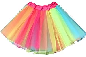 KUOU Tutu Skirt, Layered Tulle Dance Skirts for Kids Girls Dance Birthday Princess Party