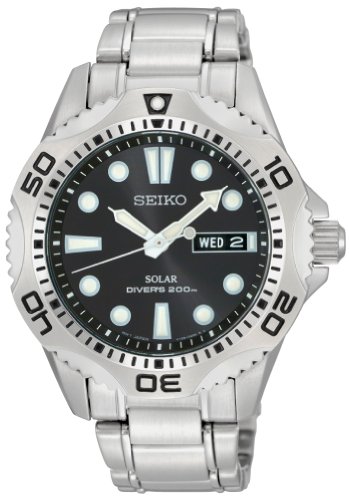 Seiko Herren-Armbanduhr XL Diver's Solar Analog Quarz Edelstahl SNE107P1 Seiko Herren-Armbanduhr XL Diver's Solar Analog Quarz Edelstahl SNE107P1