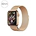 Price comparison product image AUTOECHO Band for Apple Watch Series 4 44mm/40mm for Men's Silver Milanese Loop Watchstrap Stainless Steel Band Metal Watchband For IWatch 4 Generation Women