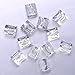 Mudder 50 Pieces Aluminum Dread Locks Adjustable Metal Cuffs Dreadlocks Beads Braiding Hair Decorations (Silver)