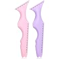 YHRY 2PCS 5 in1 Eyeliner Stencils Silicone Winged Tip Eyeliner Aid Eyebrow Pencil Stencils Multi-Purpose Eye Makeup Tool for Winged Eyeliner, Defined Eyebrow, Eyelash, Face Contour and Lip Line