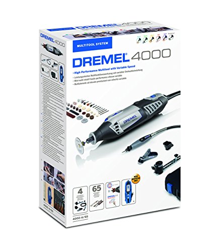 Dremel 4000-4/65 EZ Multifunktionswerkzeug (175 Watt, 65 Zubehöre, 4 Vorsatzgeräte, biegsame Welle, EZ Werkzeugkoffer) - 8