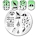 Born Pretty 3Pcs Stamping Plate 6ml White Stamping Polish London Tribal Bird Round Nail Template