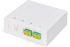 DIGITUS FTTH-hölje – 2 x LC/APC duplex-koppling med slutare – singlemode glasfiber – integrerad LWL-skarvkassett – IP45 skydd